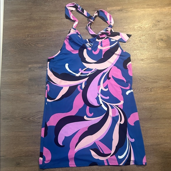 Trina Turk Vibrant Blue and Pink Mini Dress - Picture 3 of 7